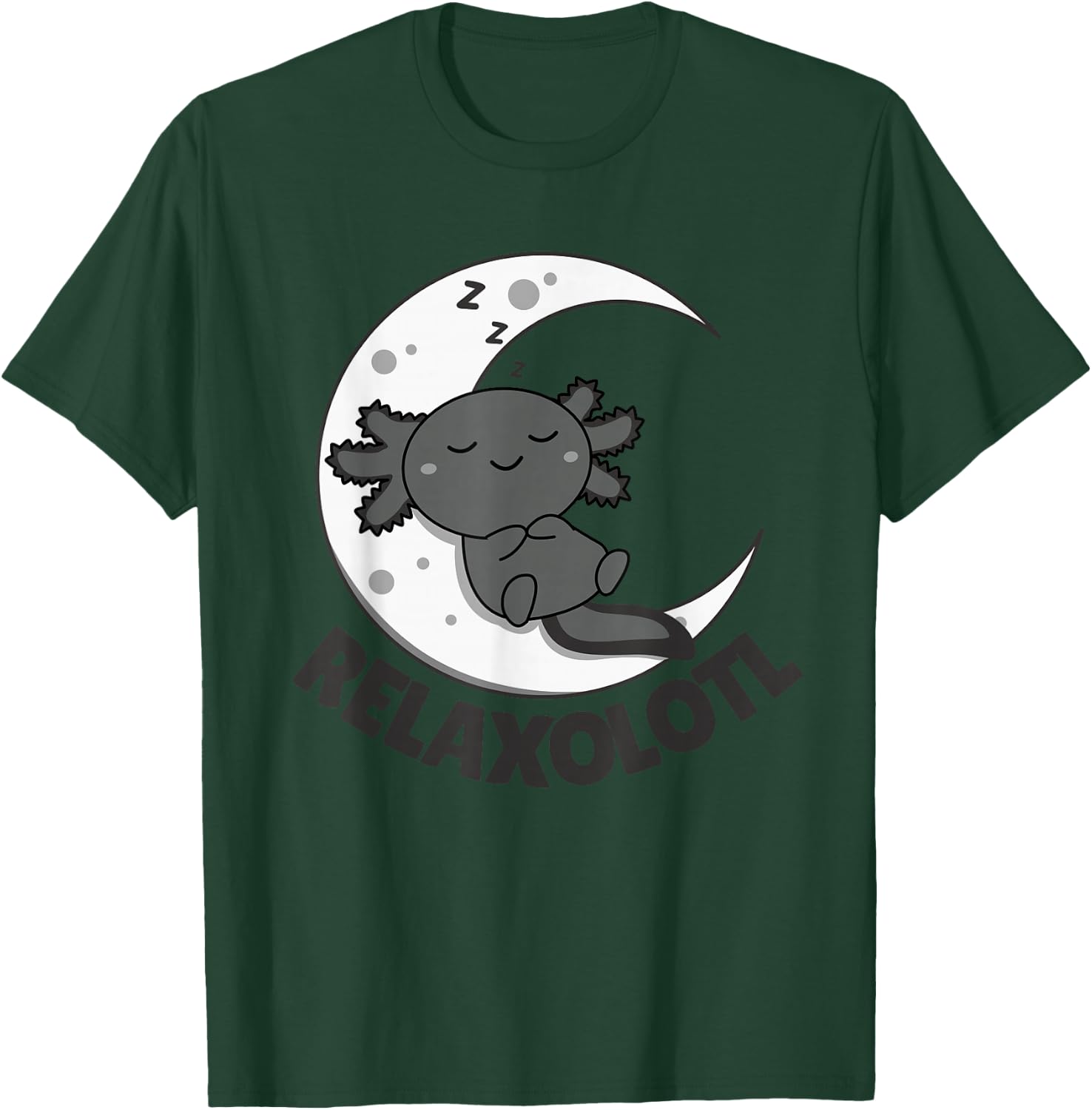 Relaxolotl Axolotl Moon sleep Animals Relax Sweet Axolotl T-Shirt - T-Shirt | Forest