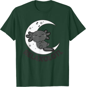 Relaxolotl Axolotl Moon sleep Animals Relax Sweet Axolotl T-Shirt - T-Shirt | Forest