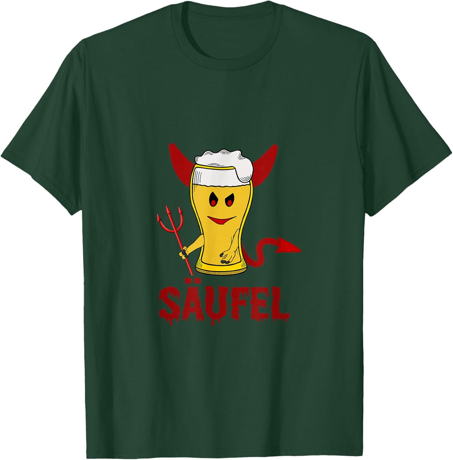 Teufel Säufer Word Game SÄUFEL Funny Beer Fancy Dress , black T-Shirt - T-Shirt | Forest