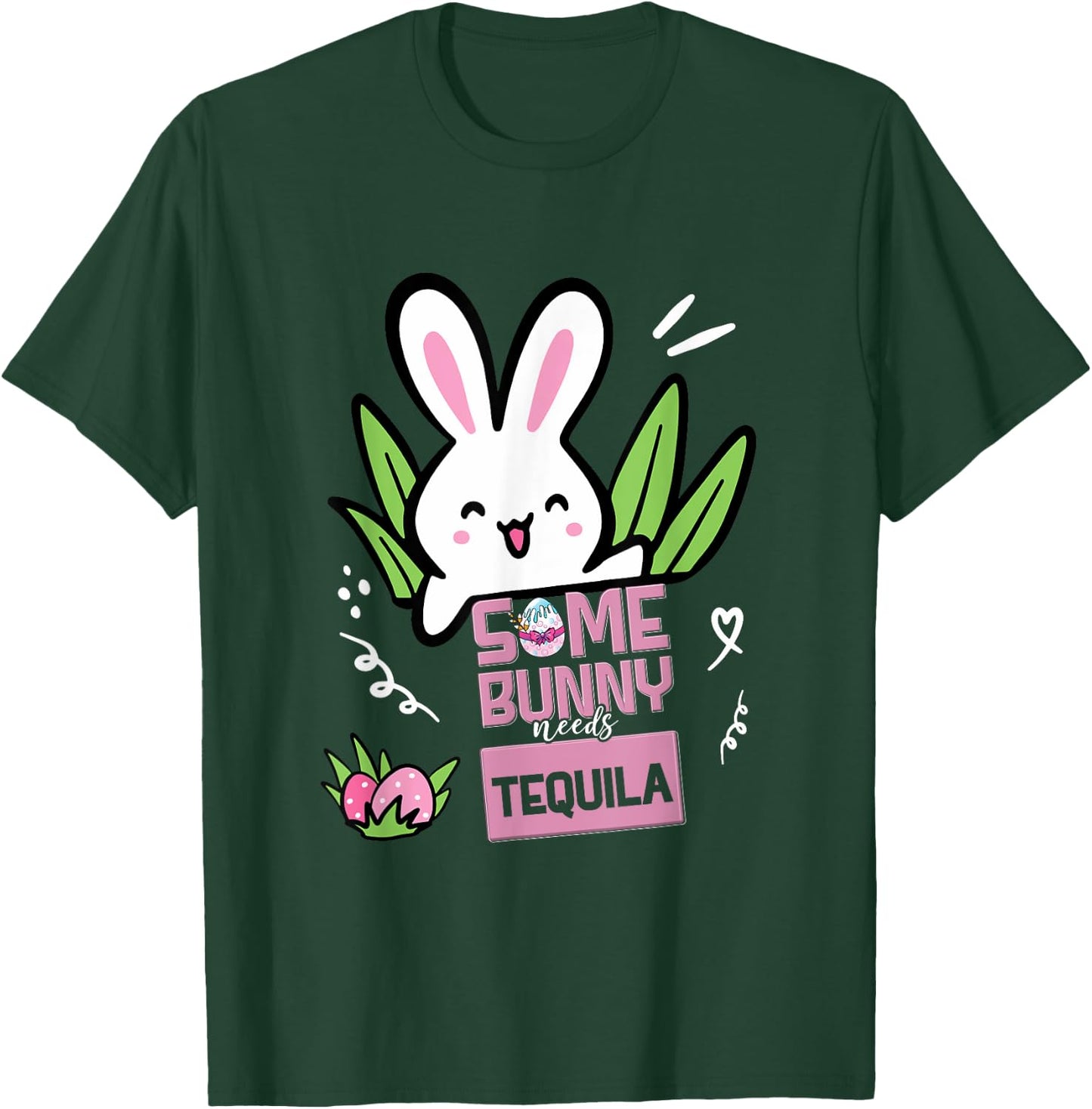 Easter Tequila Drink Rabbit - Funny Some Bunny Needs Coffee T-Shirt - T-Shirt | Forest