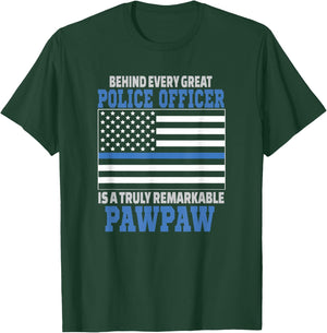 Police Officer Pawpaw - Law Enforcement Support T-Shirt - T-Shirt | Forest