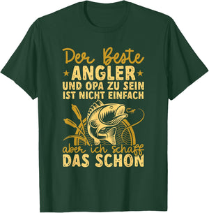 Fischer Beste Angler und Opa Angel , black T-Shirt - T-Shirt | Forest
