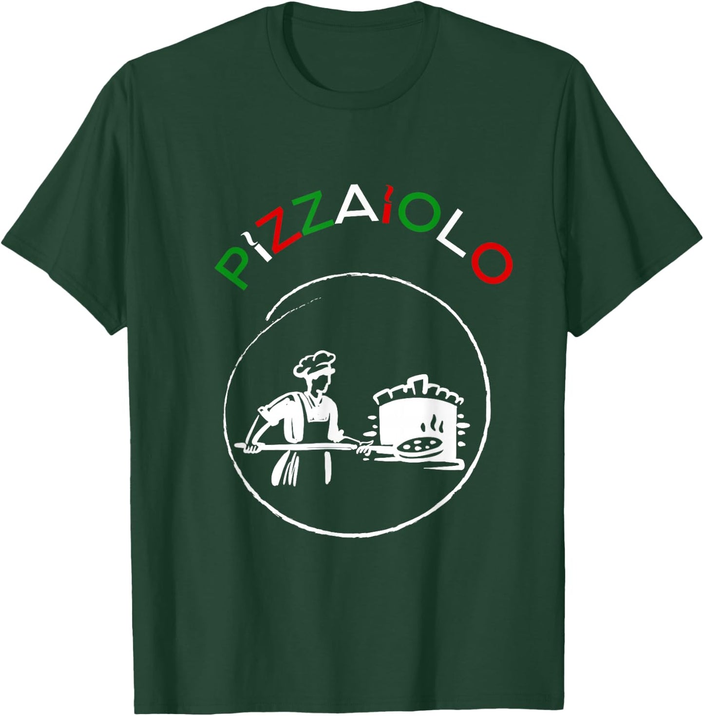 Pizzaiolo with pizzaiolo , Black, S T-Shirt - T-Shirt | Forest