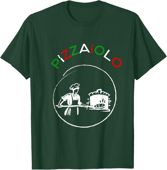 Pizzaiolo with pizzaiolo , Black, S T-Shirt - T-Shirt | Forest
