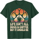 Dogs and Coffee Funny Dog Sitting T-Shirt - T-Shirt | Forest