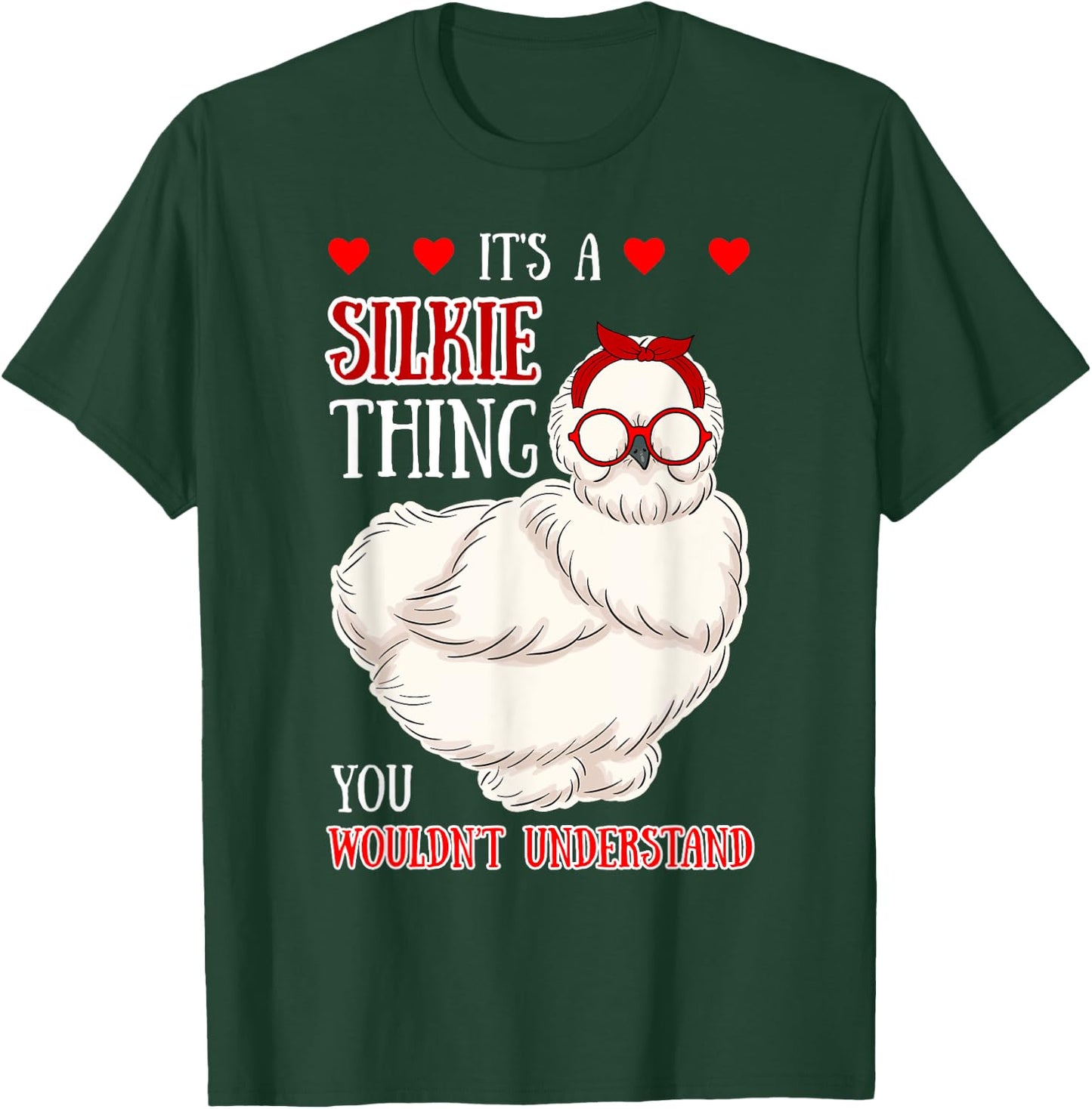 Silkie Chicken Breeder Bantam Silky Headband Poultry Farmer T-Shirt - T-Shirt | Forest