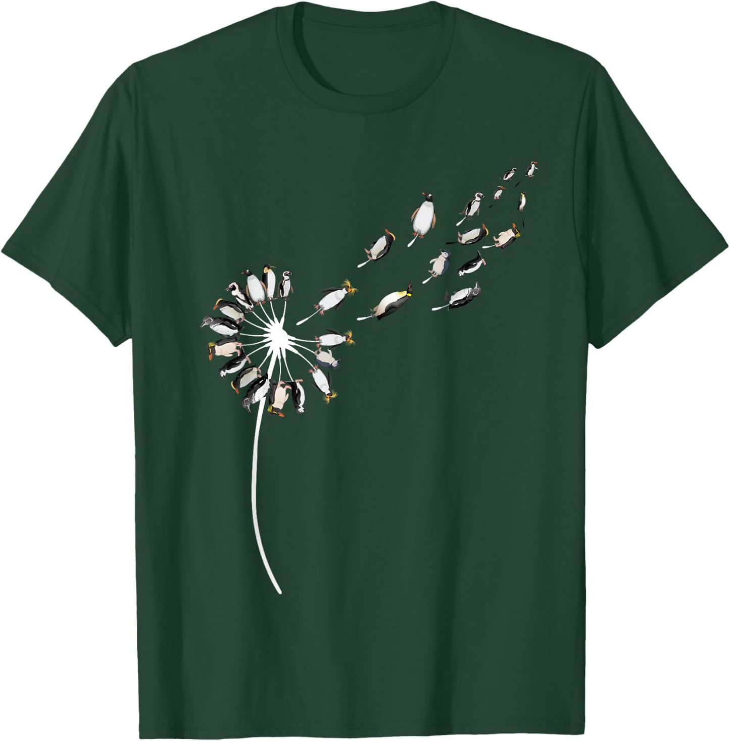 Dandelion Penguins for Penguin Lover | Penguin T-Shirt - T-Shirt | Forest