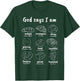 Christian Sourdough God Says I Am Bible Verse Bread Baker T-Shirt - T-Shirt | Forest