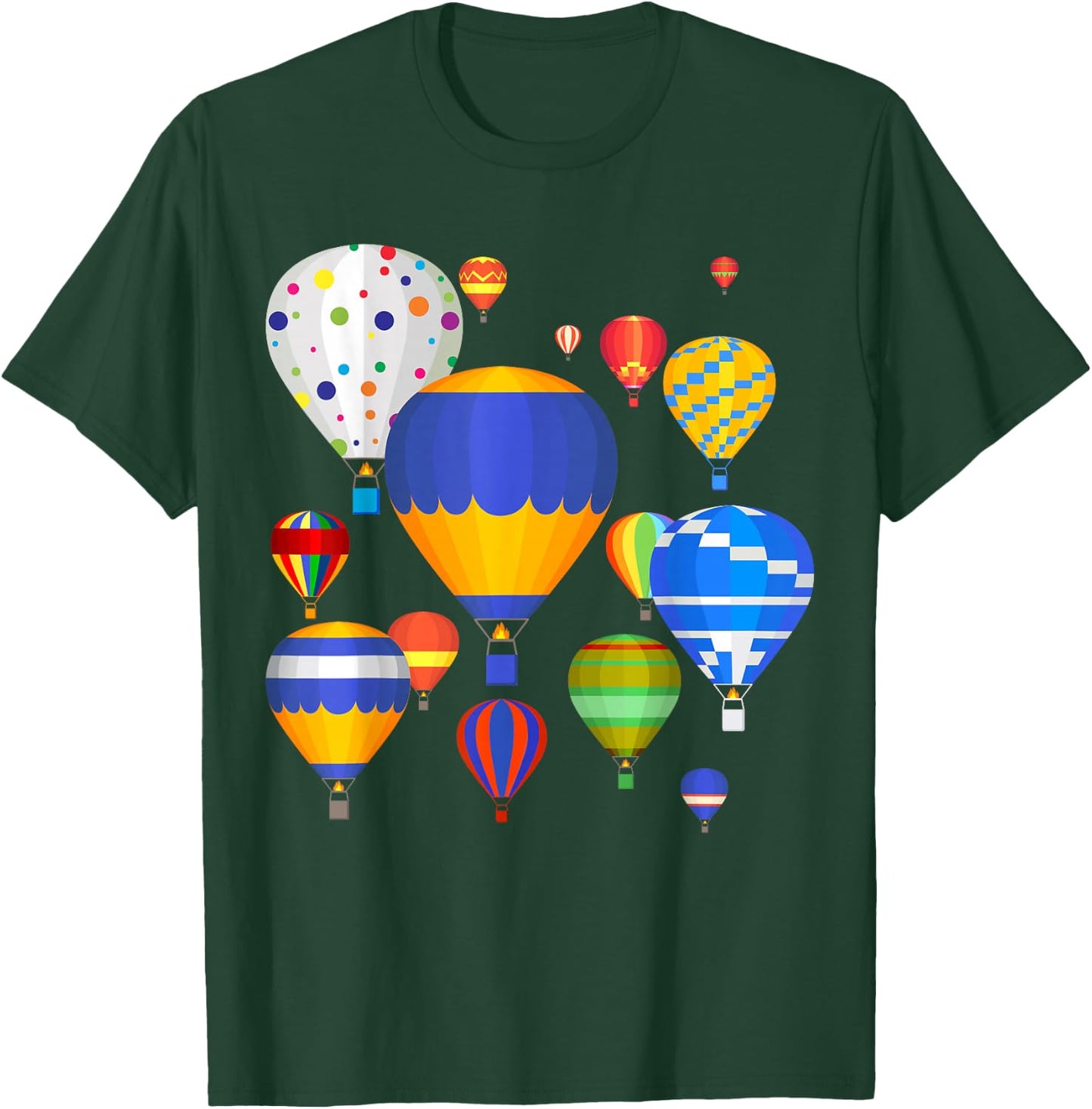 Funny Hot Air Balloon Festival Balloonist Fly Ballooning T-Shirt - T-Shirt | Forest