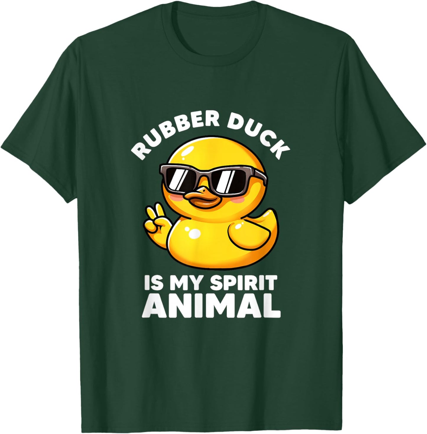 Rubber Duck Is My Spirit Animal I Love Duck Lover Funny Duck T-Shirt - T-Shirt | Forest