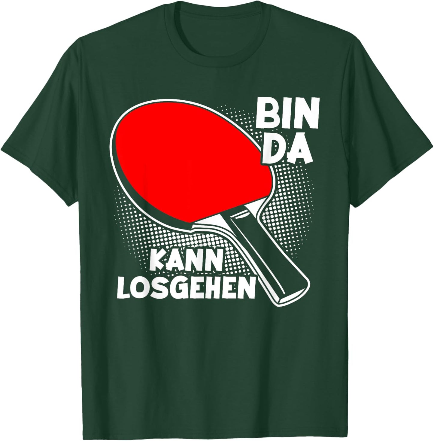 Lustige Tischtennis und Ping Pong Geschenkidee Adult Black Small EU Small Short Sleeve Bin da kann losgehen, Table Tennis, Table Tennis Player, Table Tennis Table T-Shirt - T-Shirt | Forest