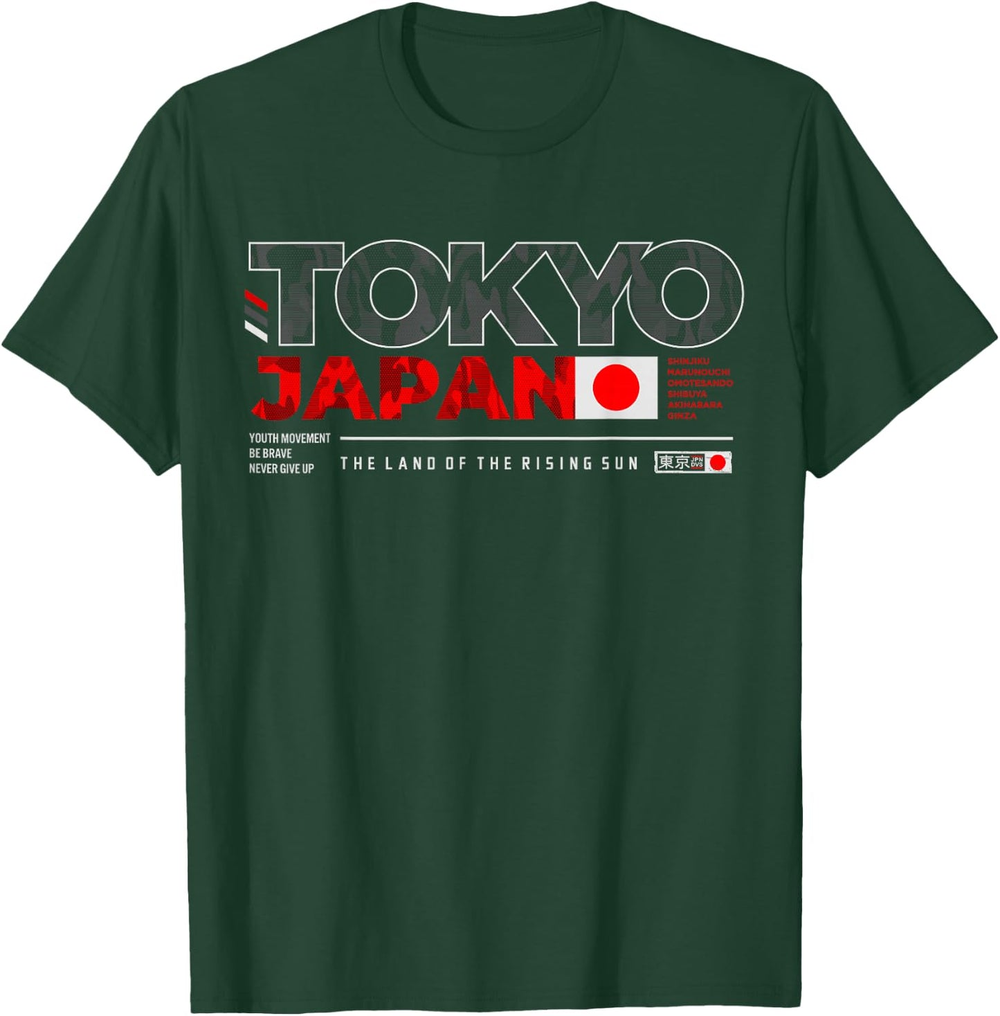 Tokyo Japan The Land Of The Rising Sun , black, s T-Shirt - T-Shirt | Forest