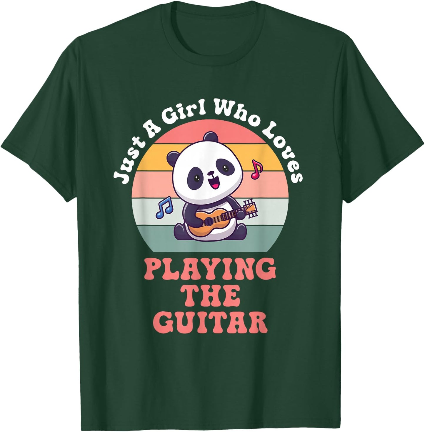 Just A Girl Who Loves Playing The Guitar Design T-Shirt - T-Shirt | Forest