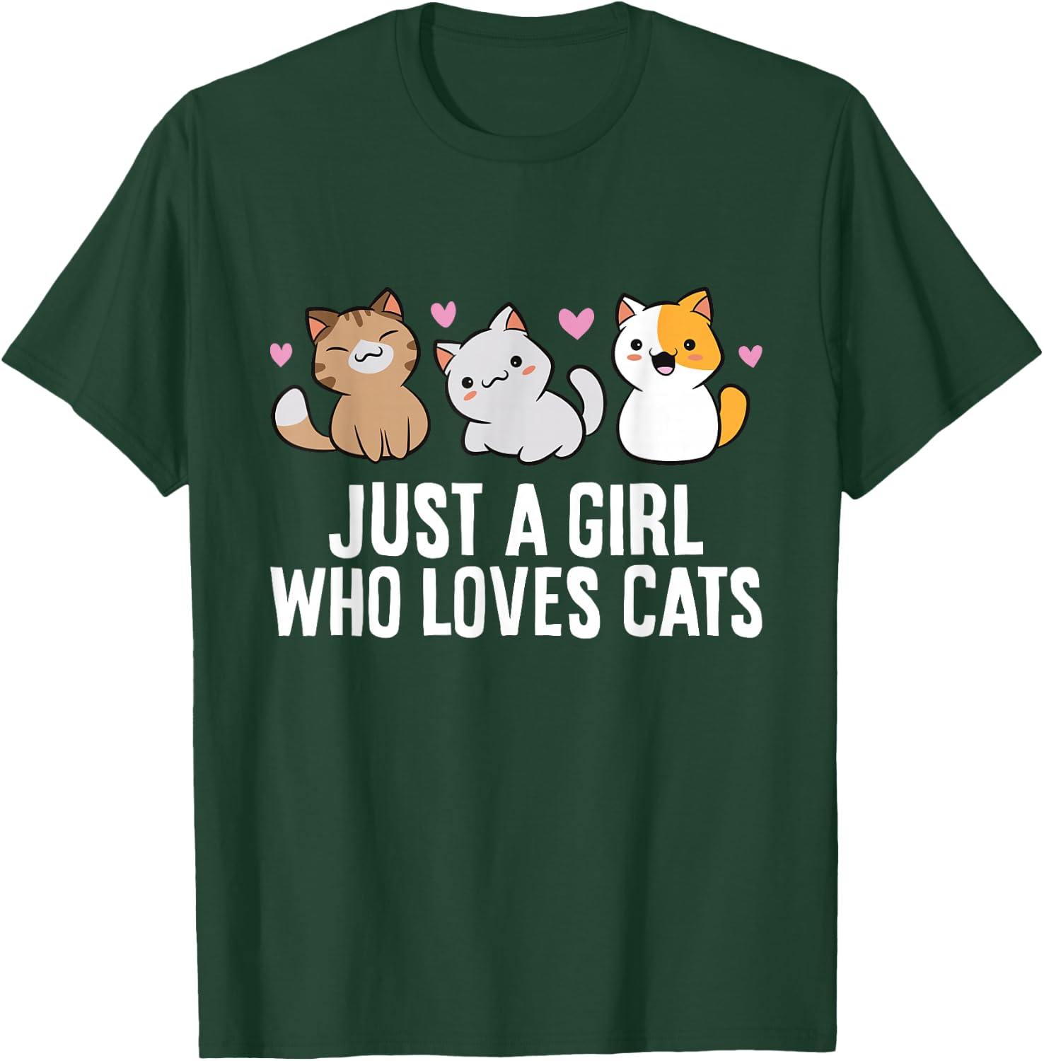 Nur EIN Mädchen das Katzen liebt T-Shirt - T-Shirt | Forest