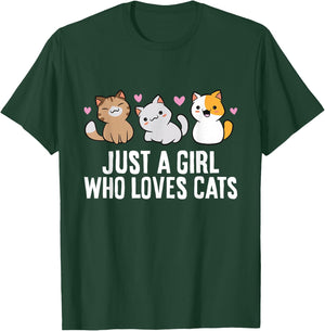 Nur EIN Mädchen das Katzen liebt T-Shirt - T-Shirt | Forest