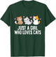 Nur EIN Mädchen das Katzen liebt T-Shirt - T-Shirt | Forest