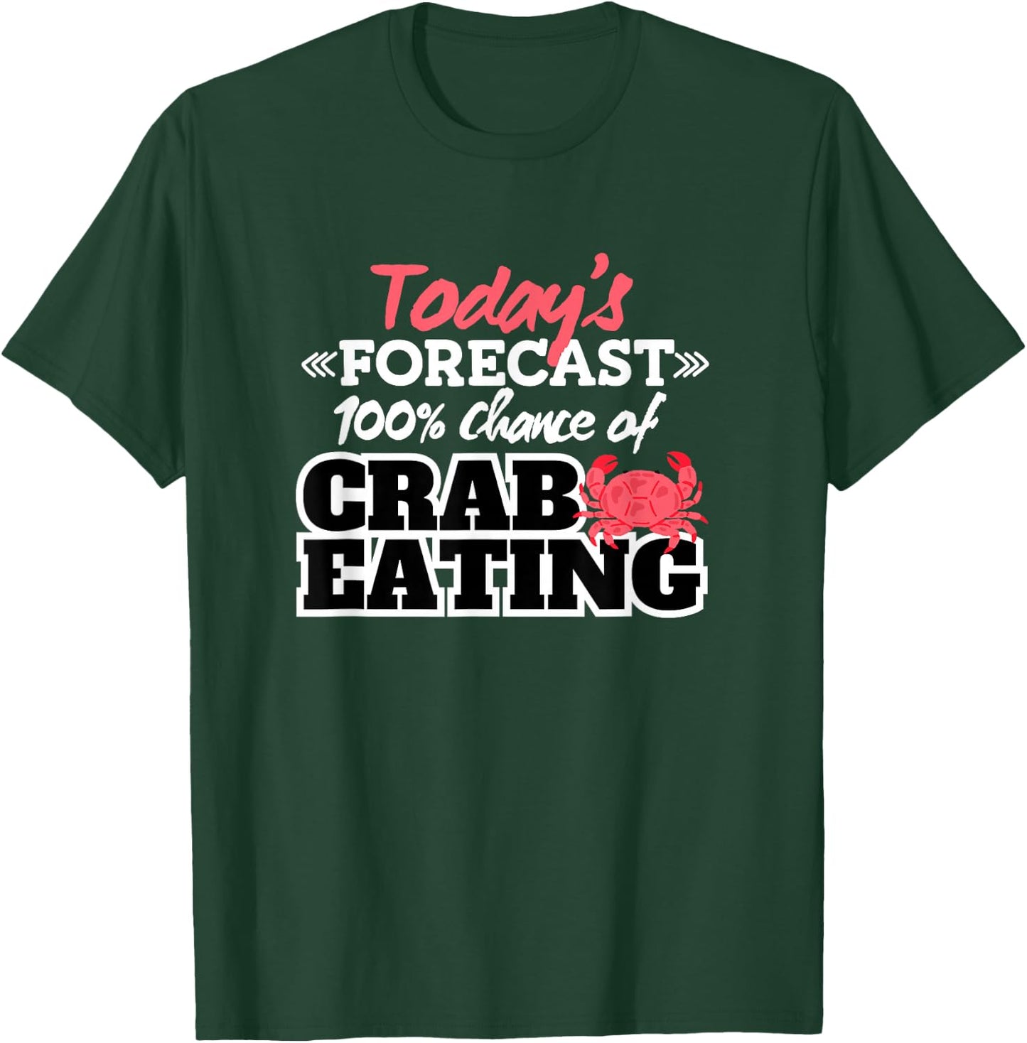 Funny Crab Eating Seafood Lover Crabbing Red Crabs T-Shirt - T-Shirt | Forest