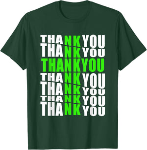 Thank You Written To Form Cross Jesus Gratitude Blessings T-Shirt - T-Shirt | Forest