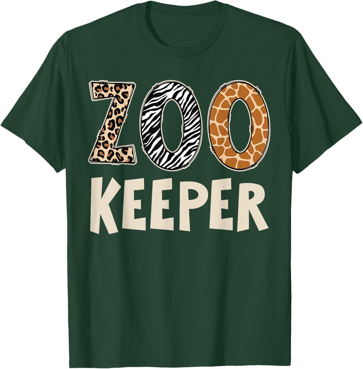 Zookeeper Zoo Keeper Costume Adult Animals Wildlife Safari T-Shirt - T-Shirt | Forest
