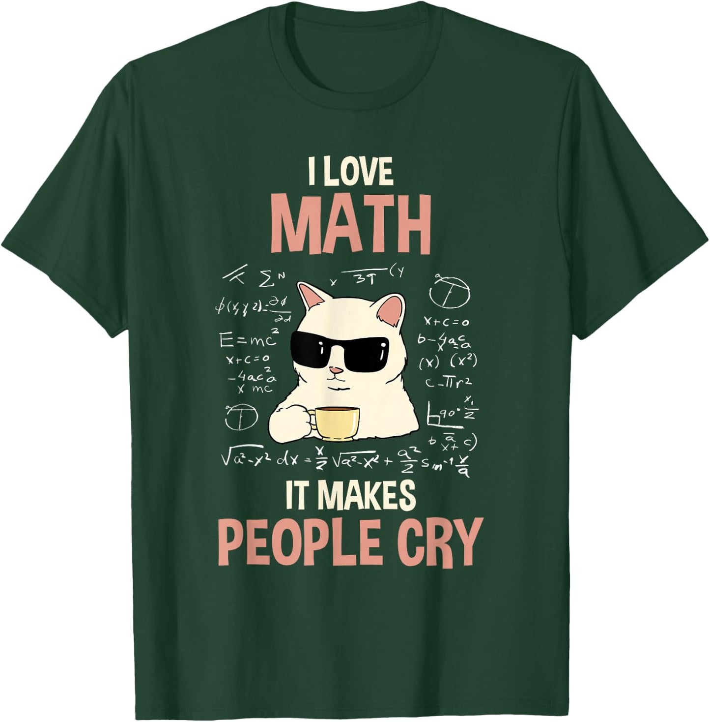 with German Text "Ich liebe Mathe es bringt Leute zum Weinen Lehr" [German Language], black T-Shirt - T-Shirt | Forest