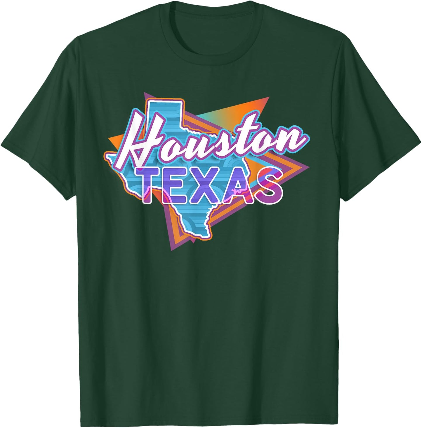 TX Hometown Classic 80s 90s Retro Souvenir Apparel Houston Texas Vintage Retro Throwback T-Shirt - T-Shirt | Forest