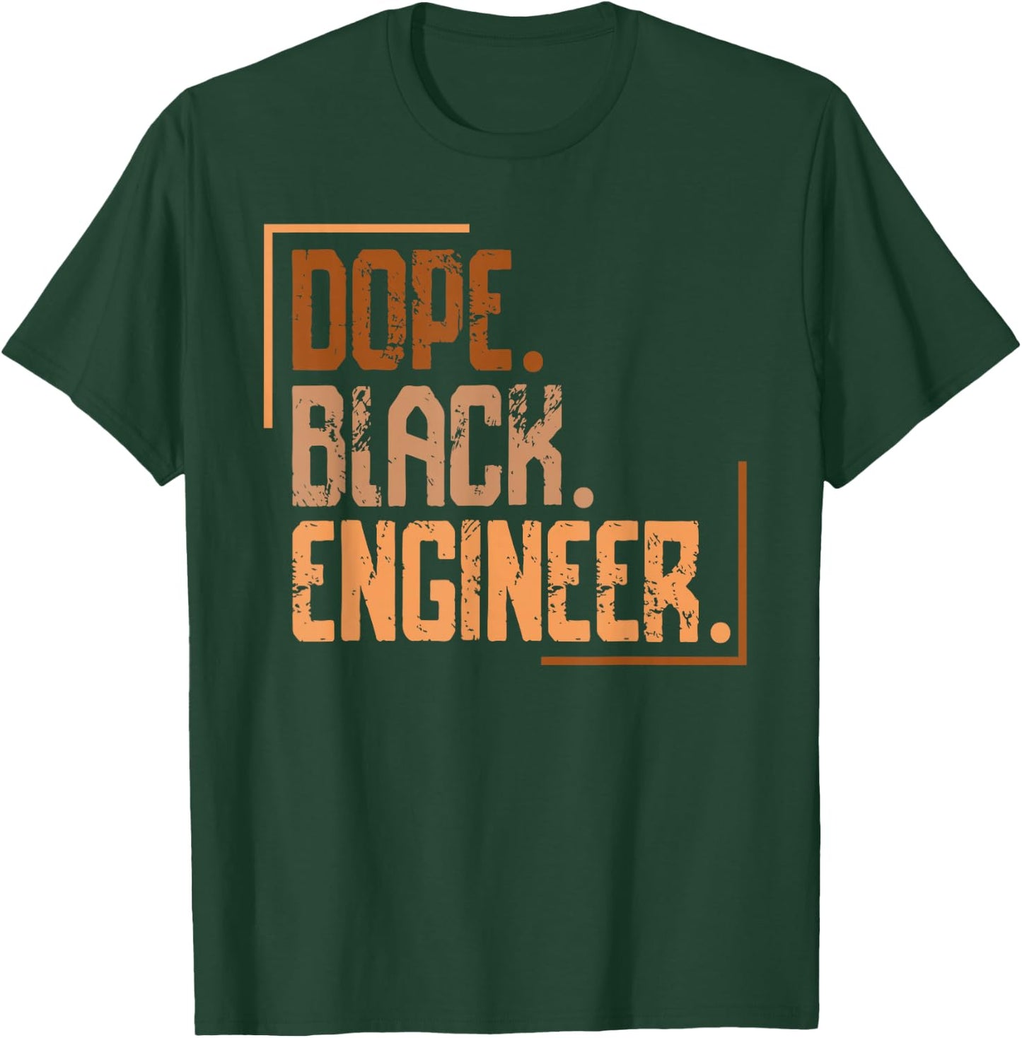 Dope Black Engineer Melanin African American History Month T-Shirt - T-Shirt | Forest