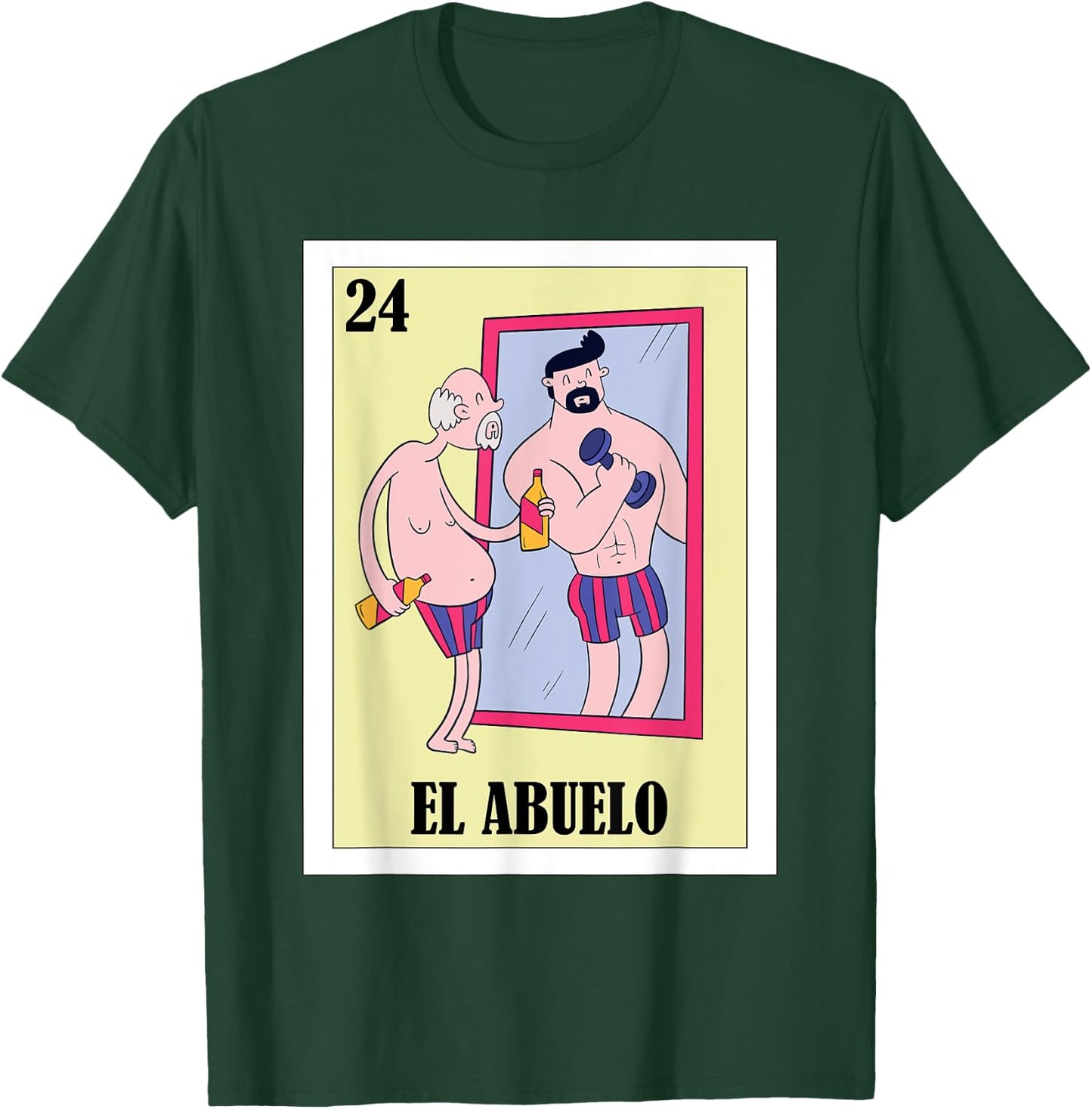Funny Mexican Design for Grandpa in Mirror - El Abuelo T-Shirt - T-Shirt | Forest