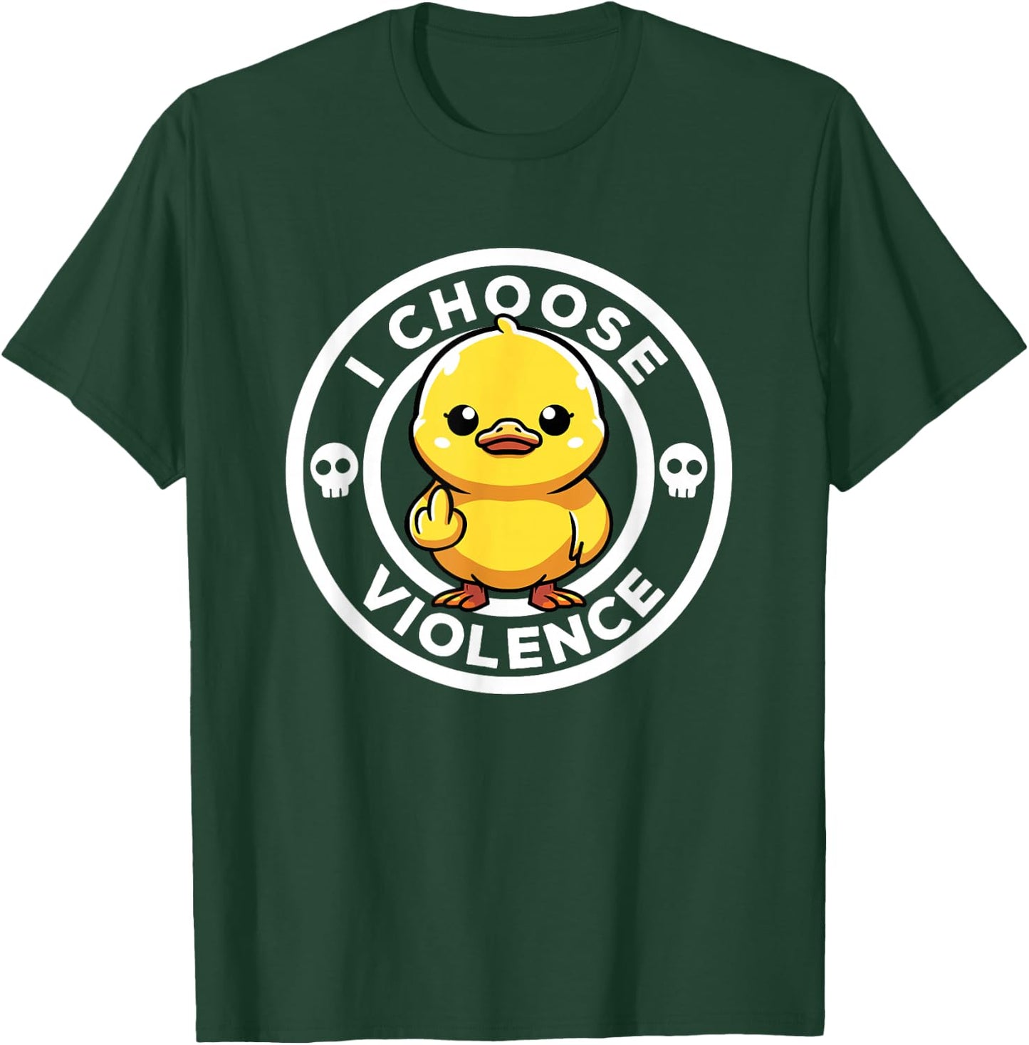 I Choose Violence Today Duck Irony And Sarcasm Funny Duck , Black, S T-Shirt - T-Shirt | Forest