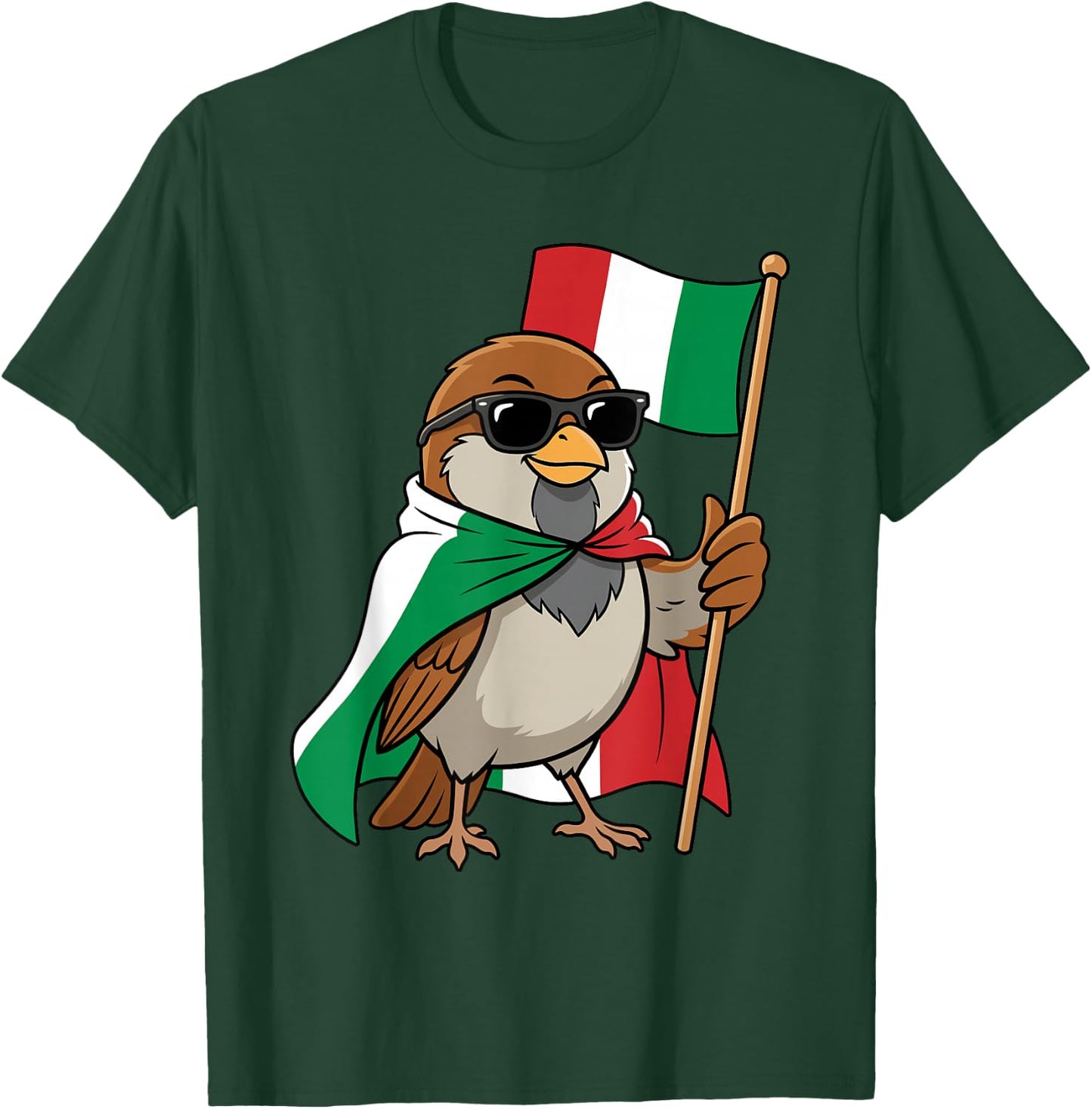 Drapeau Italien Moineau drôle Italie T-Shirt - T-Shirt | Forest