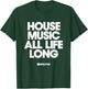 Defected House Music All Life Long White Text T-Shirt - T-Shirt | Forest