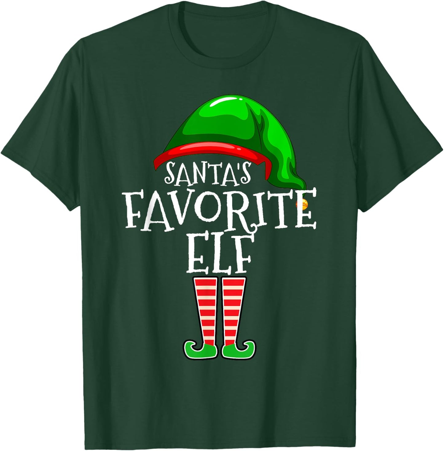 Santa's Favorite Elf Group Matching Family Christmas Gift,Short Sleeve T-Shirt - T-Shirt | Forest