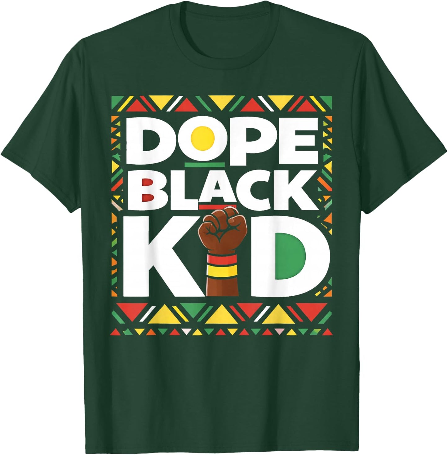 Dope Black Kid Pride Culture Juneteenth Black History T-Shirt - T-Shirt | Forest