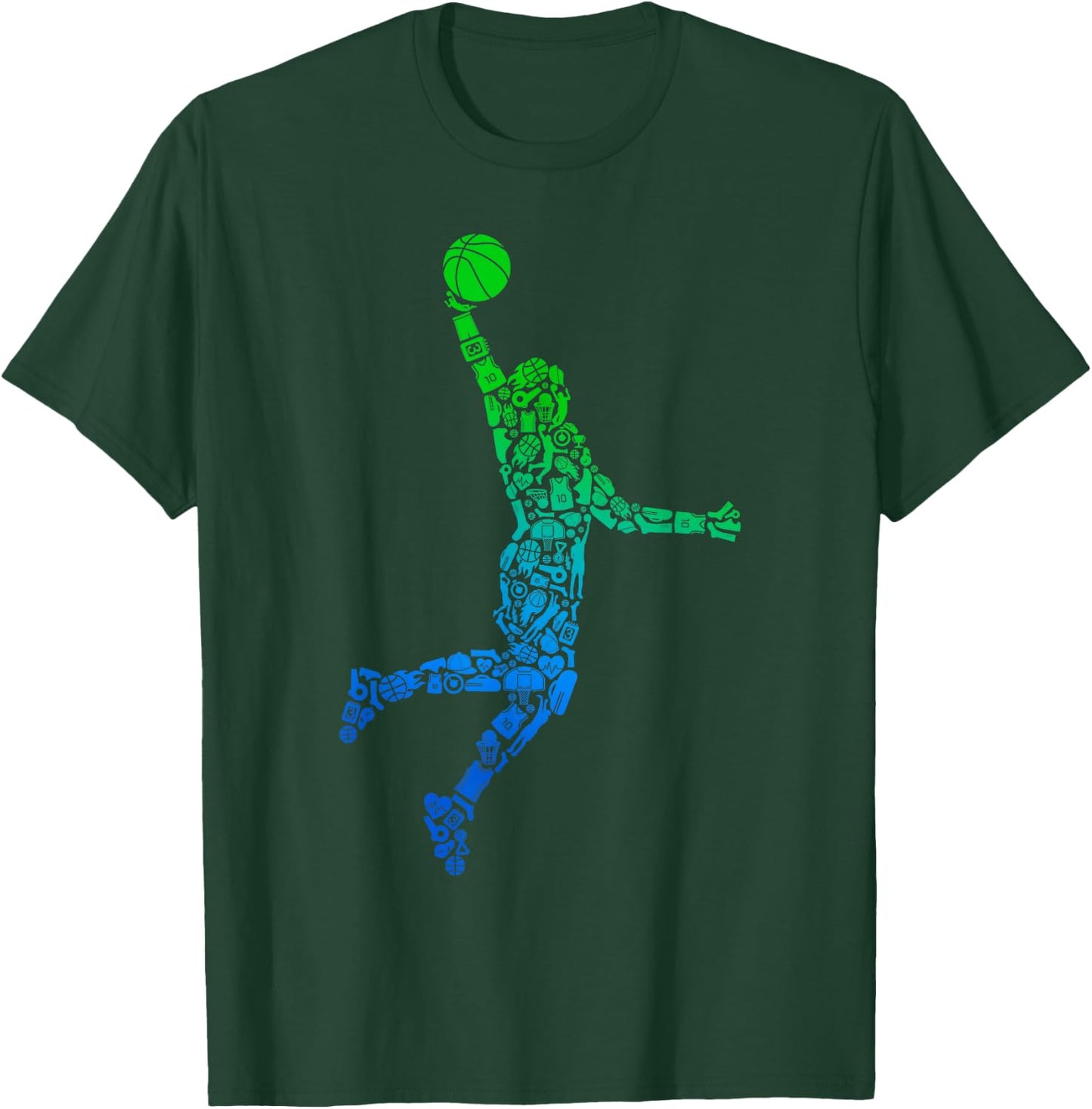 Basketballspieler Basketballer Kinder Basketball Jungen T-Shirt - T-Shirt | Forest