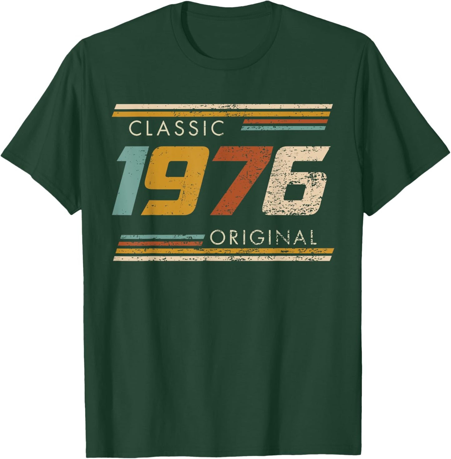 Classic 1976 Original Vintage Anniversary Est Edition 1976 , Black T-Shirt - T-Shirt | Forest