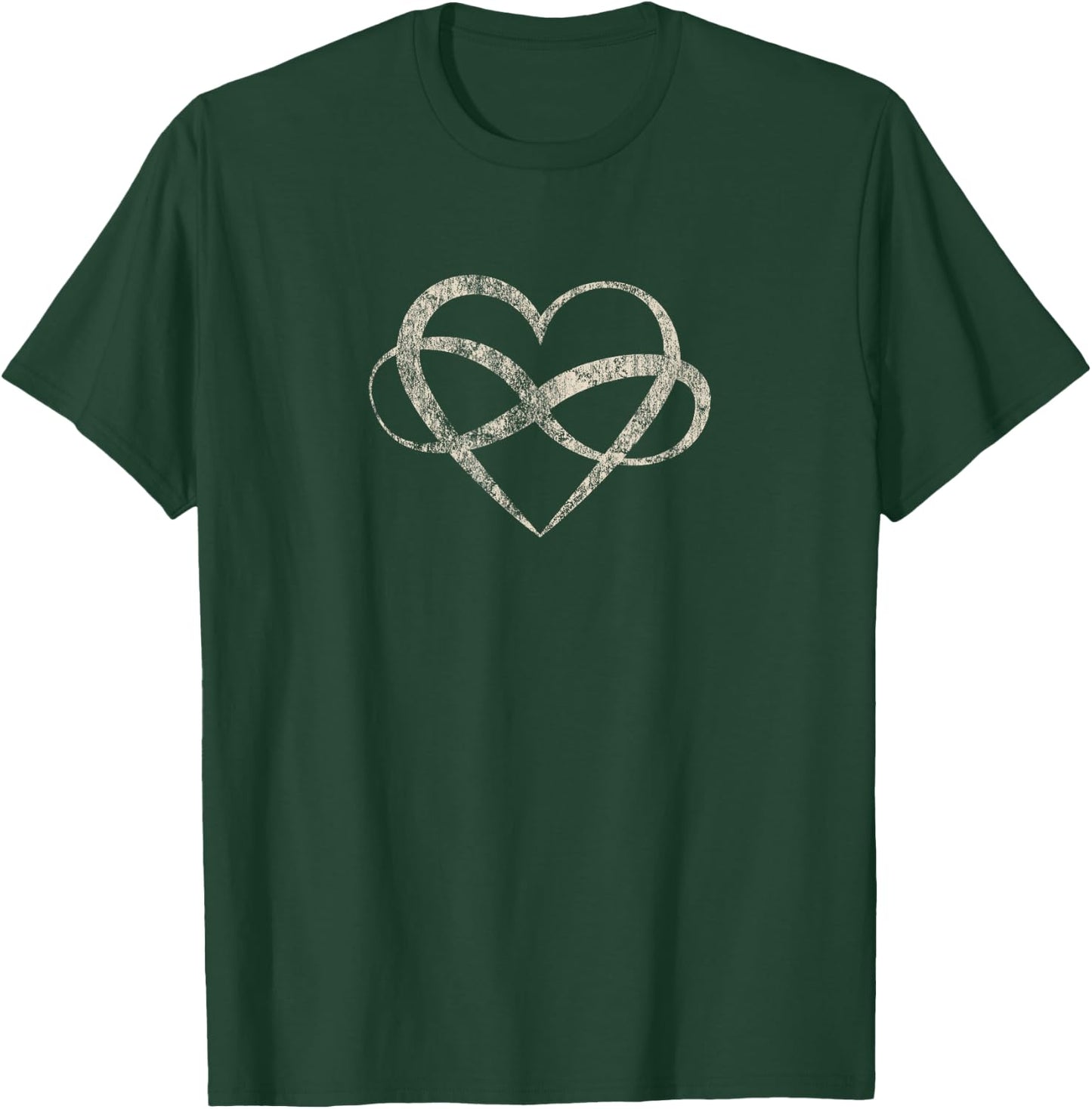 Infinite Love Infinity Heart Polyamory Vintage Aged T Shirt T-Shirt - T-Shirt | Forest