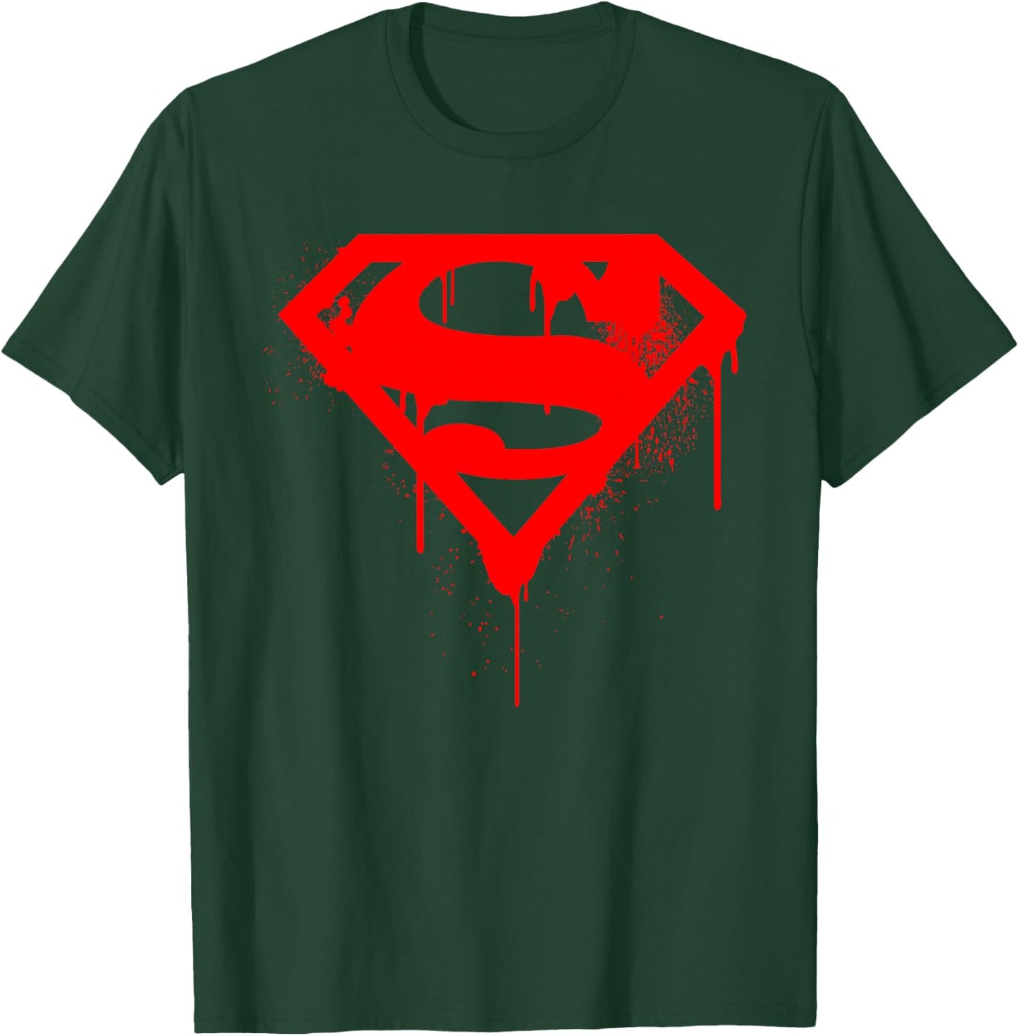 DC Superman Doomsday Red Graffiti Logo , Black, S T-Shirt - T-Shirt | Forest