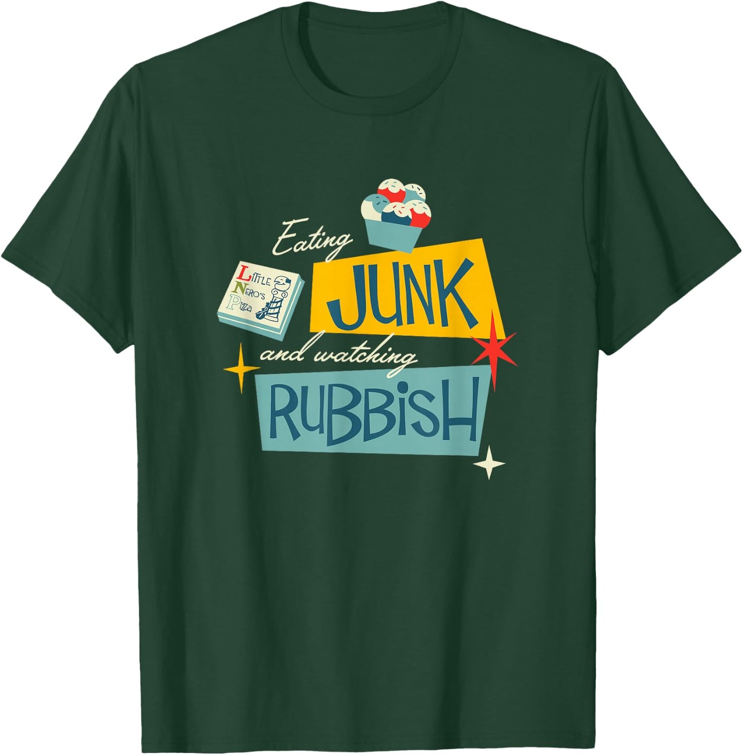 Home Alone Christmas Day Eating Junk and Watching Rubbish T-Shirt - T-Shirt | Forest