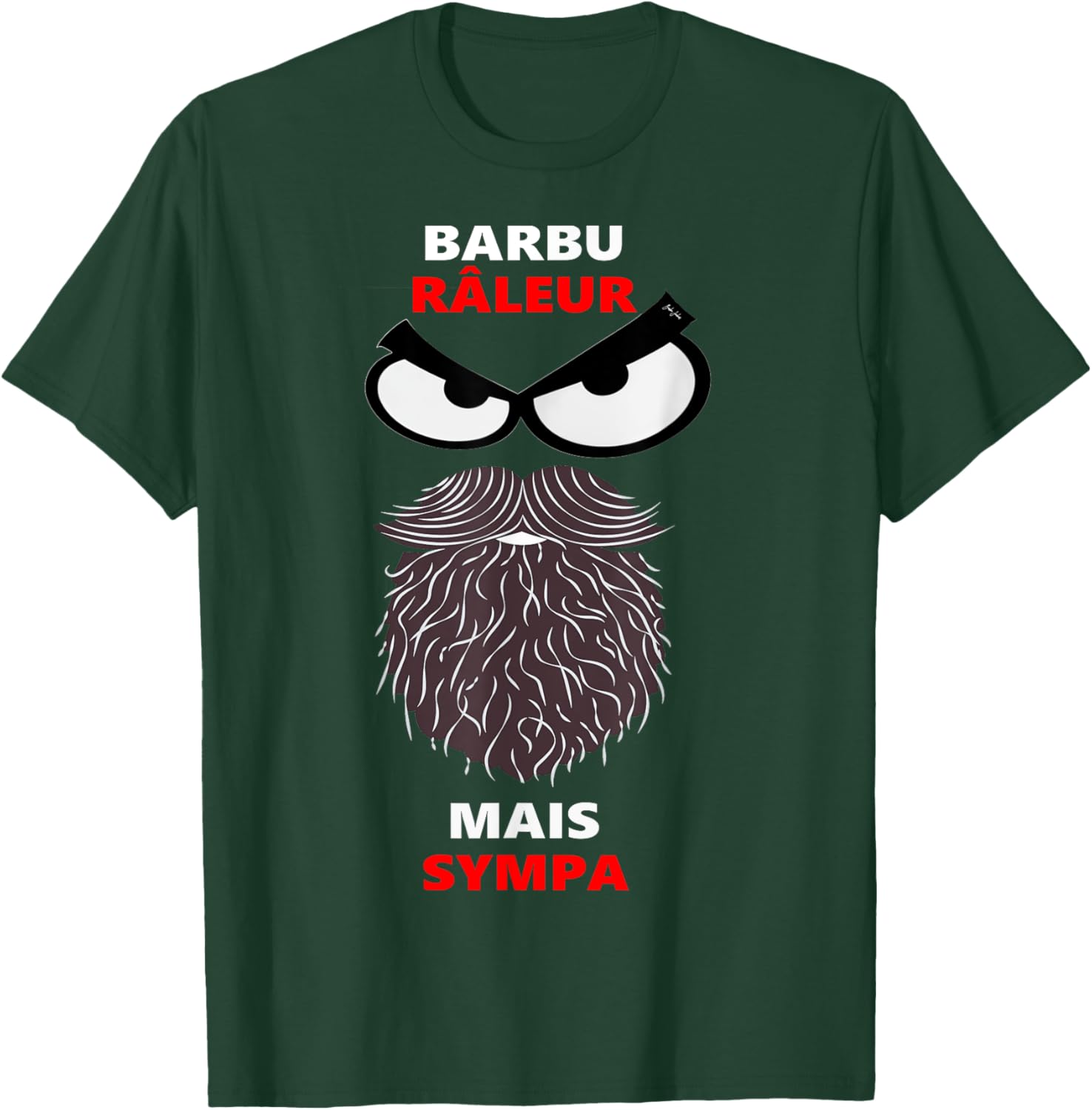 Bearded Raving Nice Beard Husband Fathers Day Gift T-Shirt - T-Shirt | Forest
