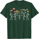 Dancing Skeletons Vintage Floral Skeleton Flower Halloween T-Shirt - T-Shirt | Forest