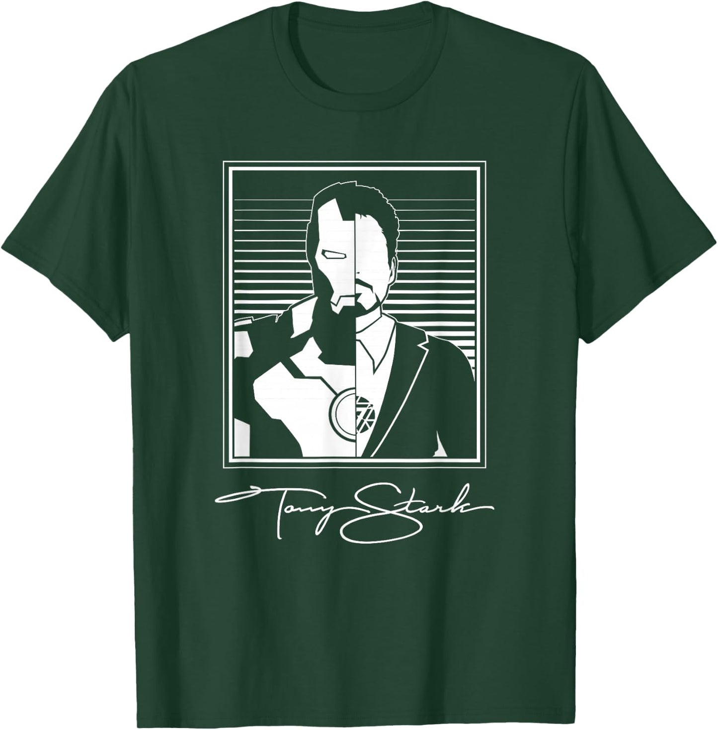 Marvel Iron Man Tony Stark Split Image T-Shirt - T-Shirt | Forest