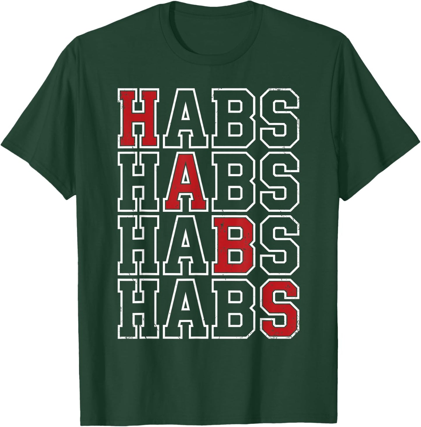 Habs Vintage Design Men Women Kids T-Shirt - T-Shirt | Forest