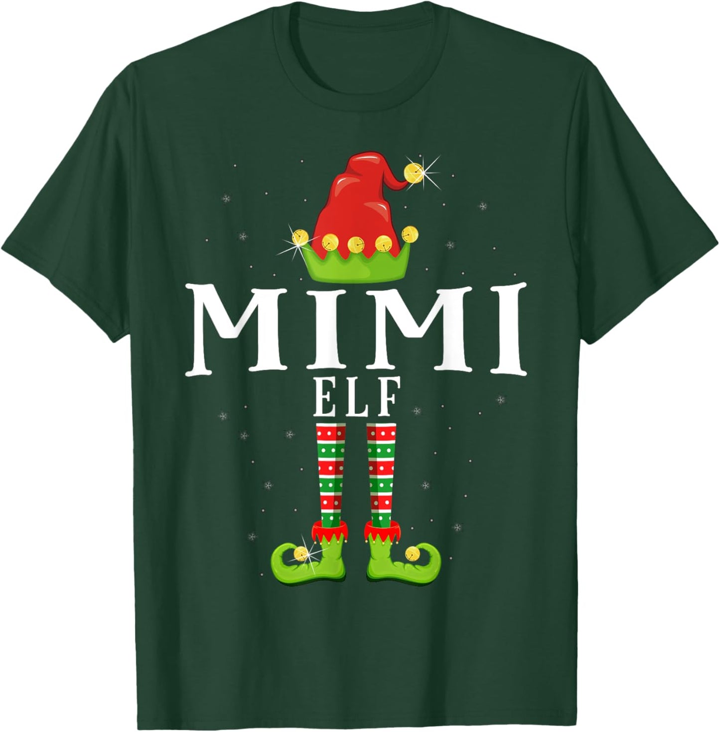 Mimi Elf Christmas Matching Xmas Pajama T-Shirt - T-Shirt | Forest