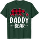 Daddy Bear Christmas Pajama Red Buffalo Plaid T-Shirt - T-Shirt | Forest