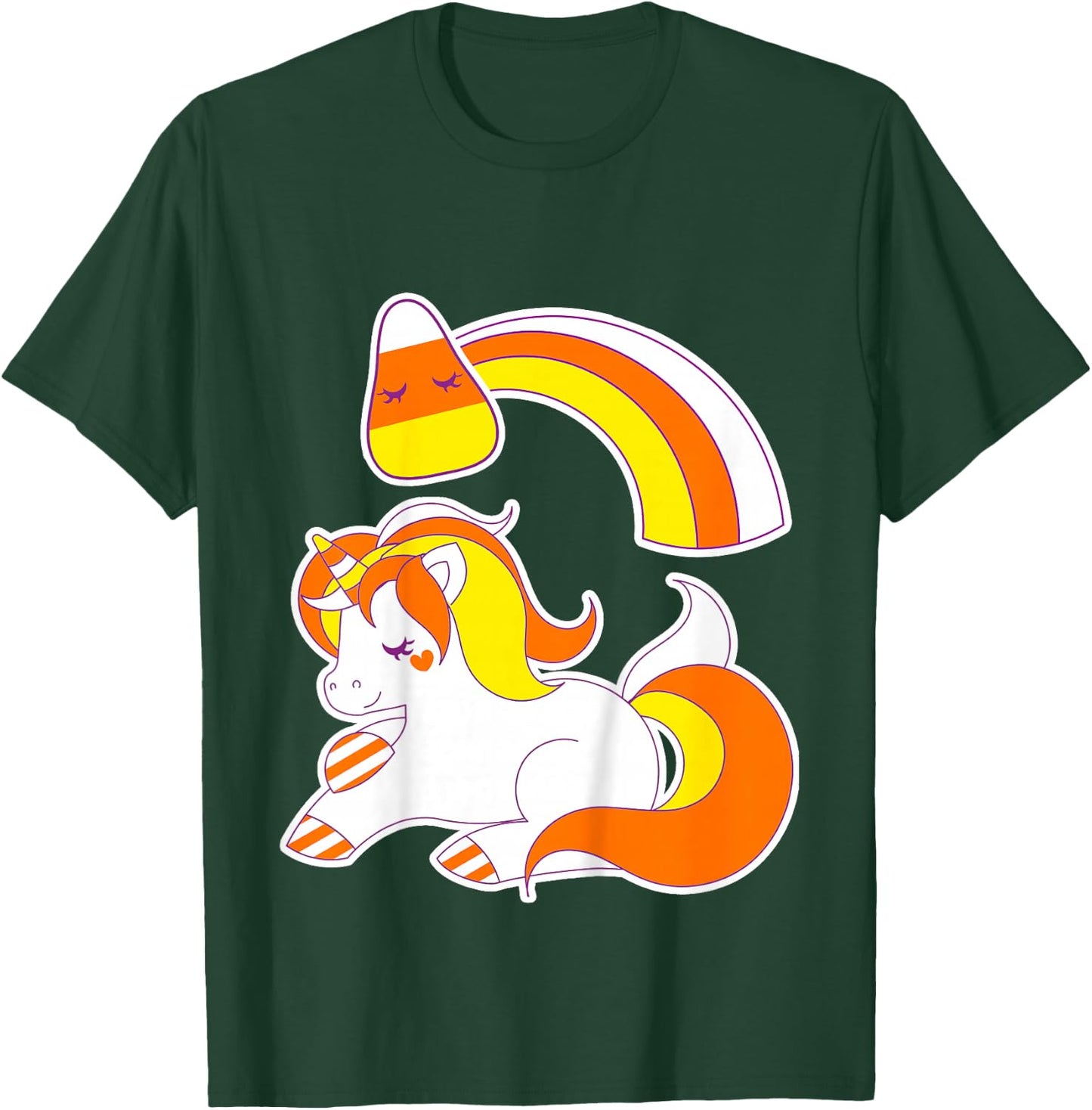 Toddler Halloween Unicorn Candy Corn for Girls Fall T-Shirt - T-Shirt | Forest