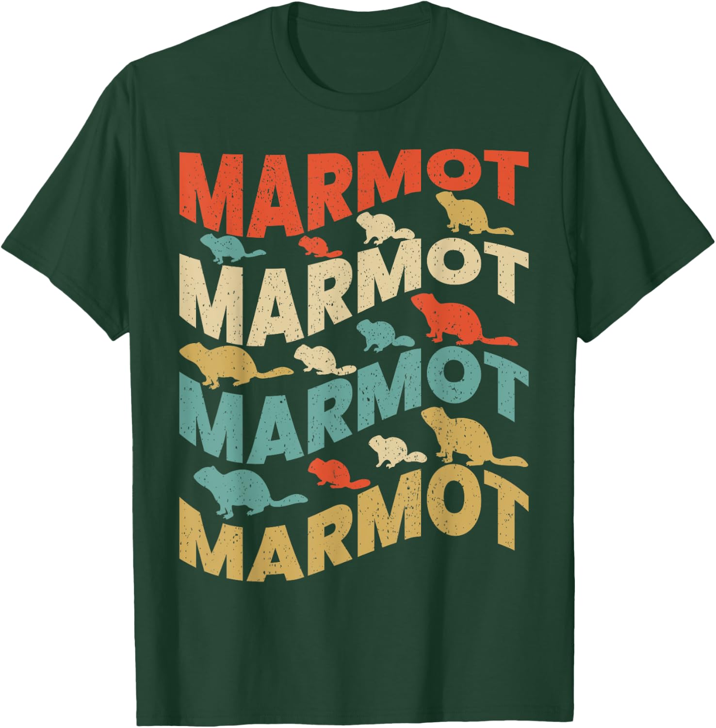 Vintage Marmot & MEN / MARMOT ANIMAL LOVER T-Shirt - T-Shirt | Forest