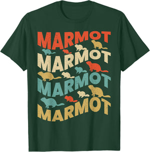 Vintage Marmot & MEN / MARMOT ANIMAL LOVER T-Shirt - T-Shirt | Forest