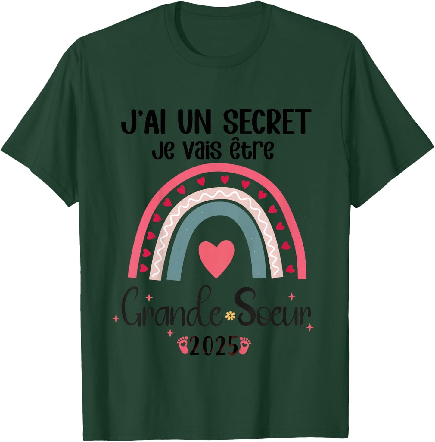 Child Future Big Sister 2025 Je Vais Etre Grande Soeur , white, 2 T-Shirt - T-Shirt | Forest