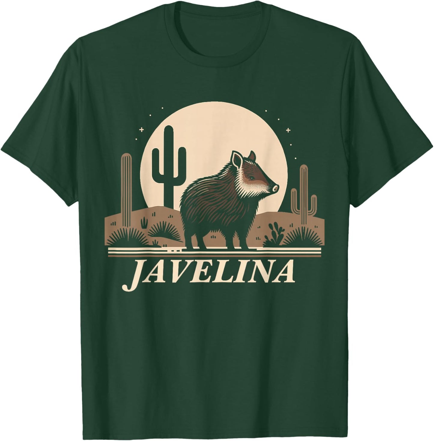 Javelina in Desert Landscape, Javelina T-Shirt - T-Shirt | Forest