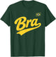 Brazil Vintage Script Fan T-Shirt - T-Shirt | Forest