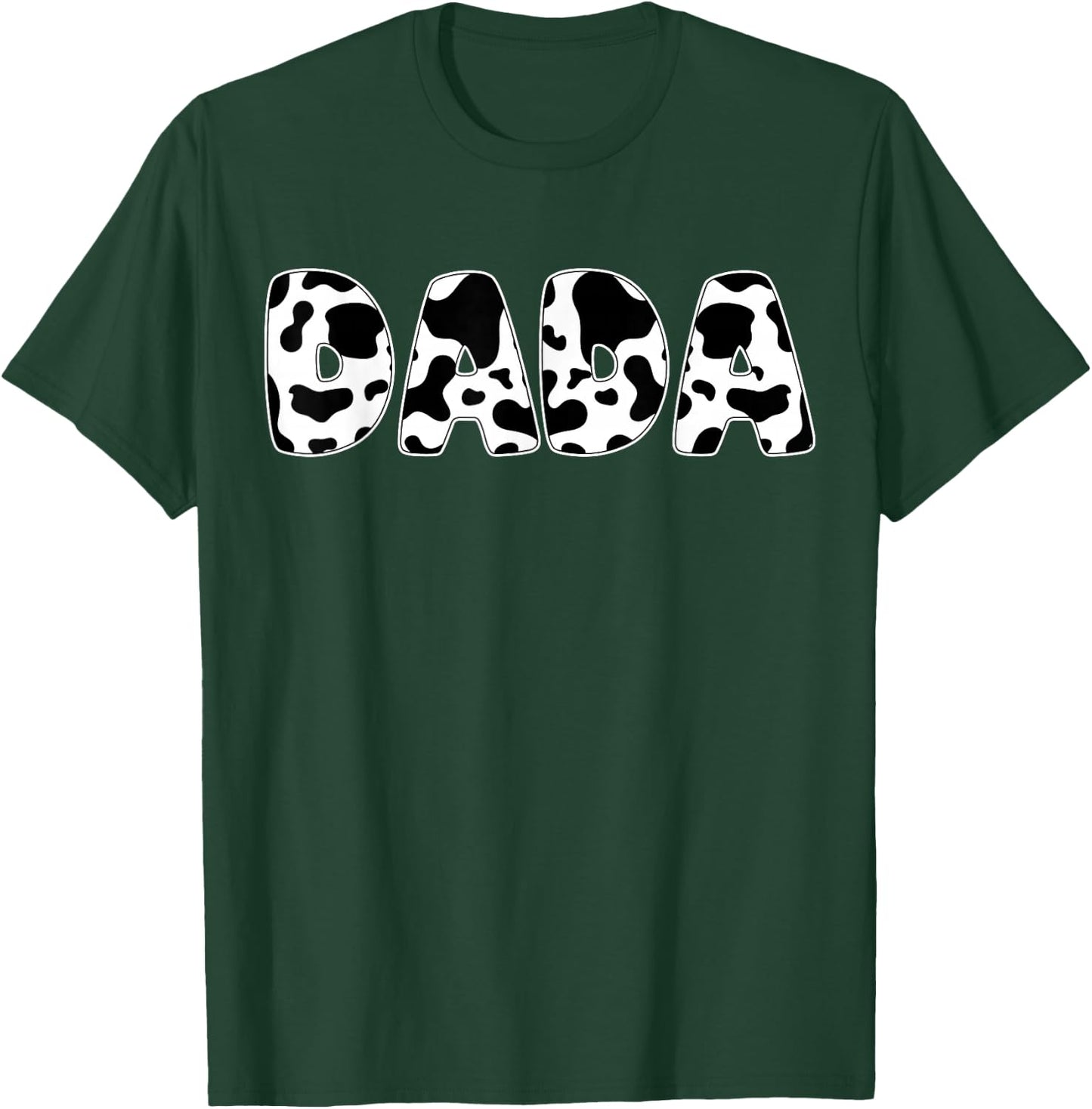 Dada Cow Print Cow Pattern Father's Day T-Shirt - T-Shirt | Forest